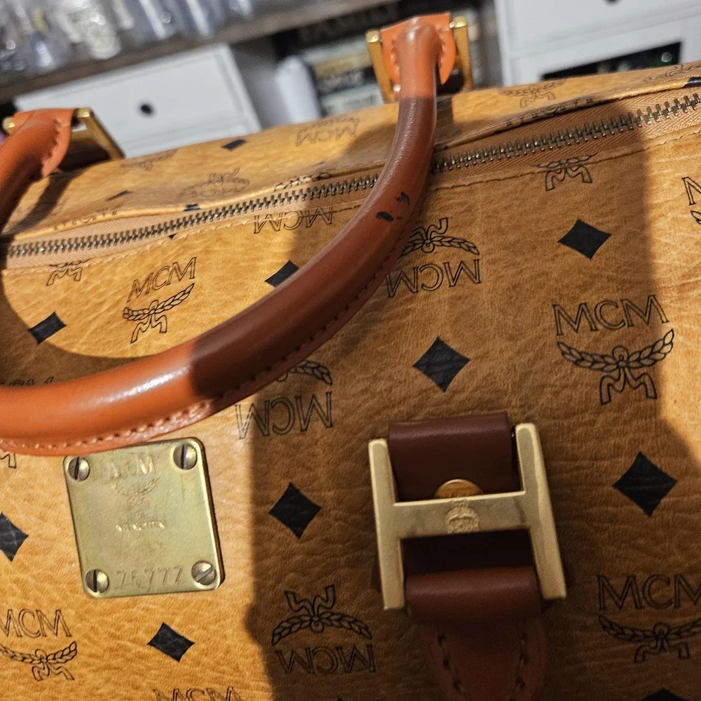 MCM Vintage Made In Germany Visetos Boston Bag - Picture 4 of 7